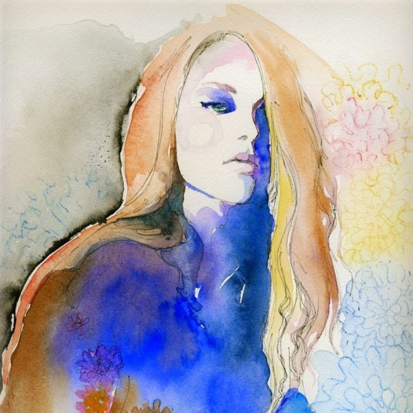 Иллюстрации девушек акварелью