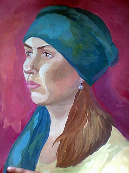 Портрет в школе гуашью