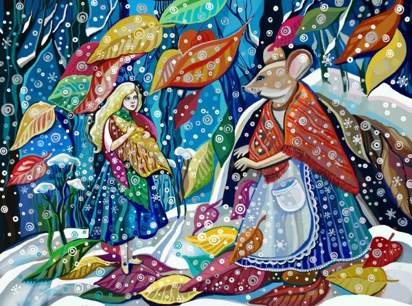 Декоративная сюжетная композиция