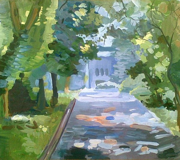 Пейзаж красками