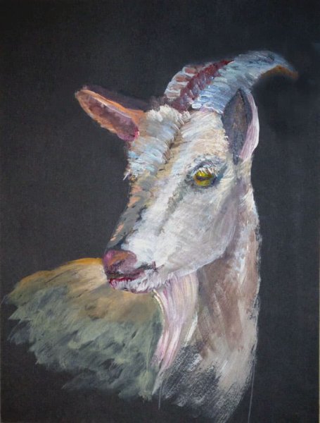 Козочка акварель