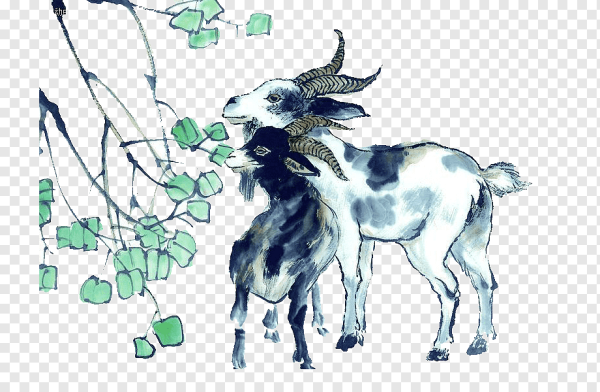 Коза китайская живопись