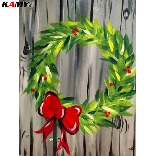 Рождественский венок акрилом