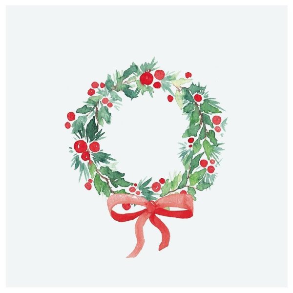 Акварельные новогодние венки