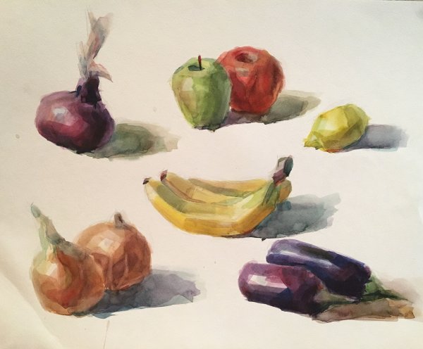 Академическая живопись акварель Этюд