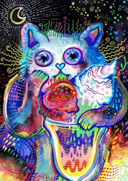 Акварель психоделика