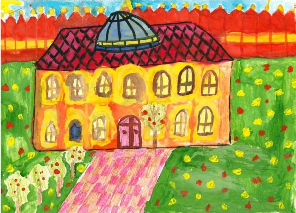 Детский рисунок домик