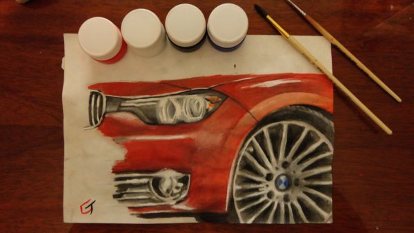 Машинка рисований гуаш