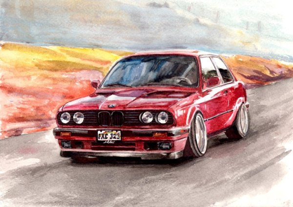 BMW e30 карандашом
