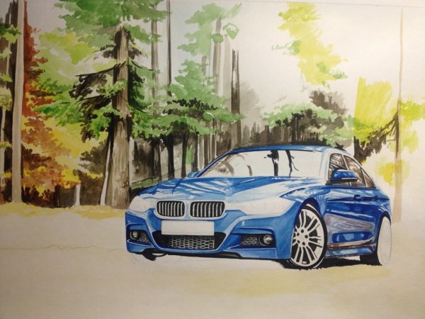 БМВ акварелью