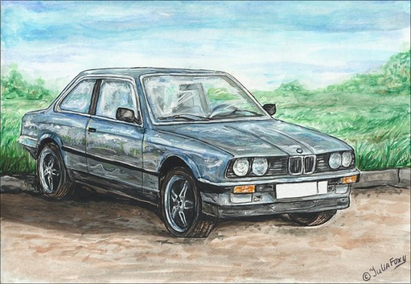 BMW акварель