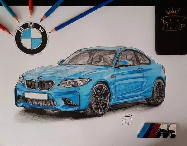 BMW m5 f90 нарисовать