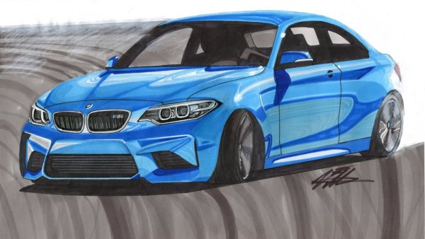BMW m4 карандашом
