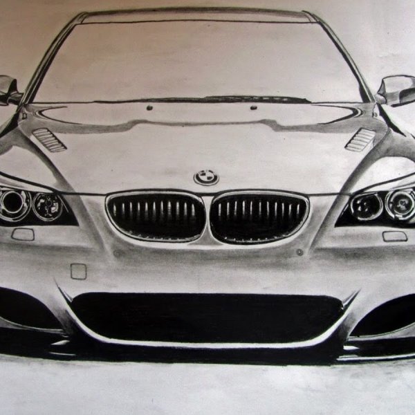 Рисовать BMW карандашом