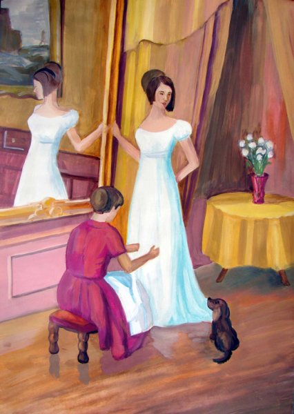 Наташа Ростова платье на балу