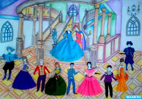 Бал в интерьере дворца