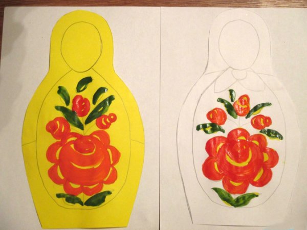 Рисование Полхов Майданская Матрешка подготовительная группа