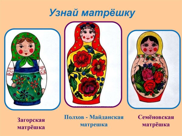 Полхов-Майданская Матрешка раскраска