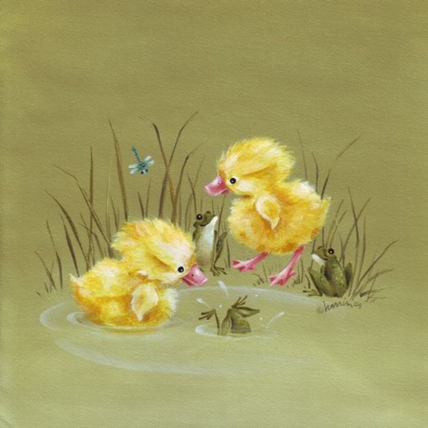 Пасха утята дети живопись