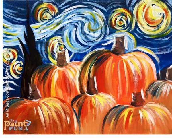 Хэллоуин картина маслом