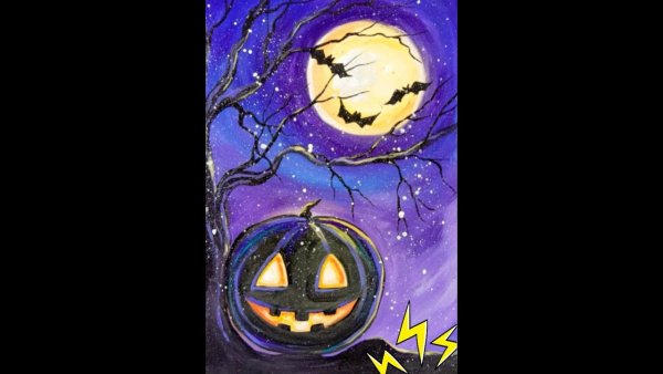 Рисунки на Хэллоуин легкие