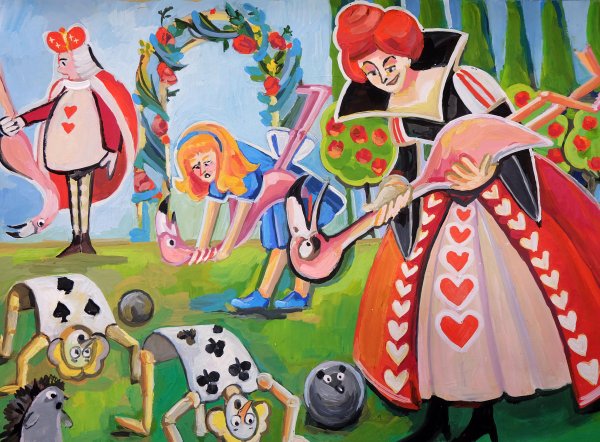 Алиса в стране чудес живопись