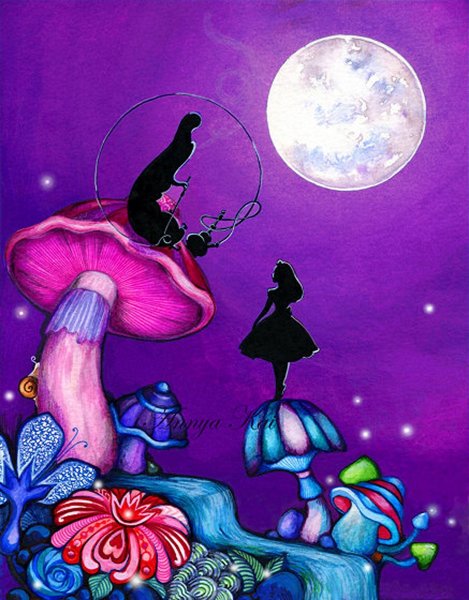 Психоделические грибы Алиса в стране чудес