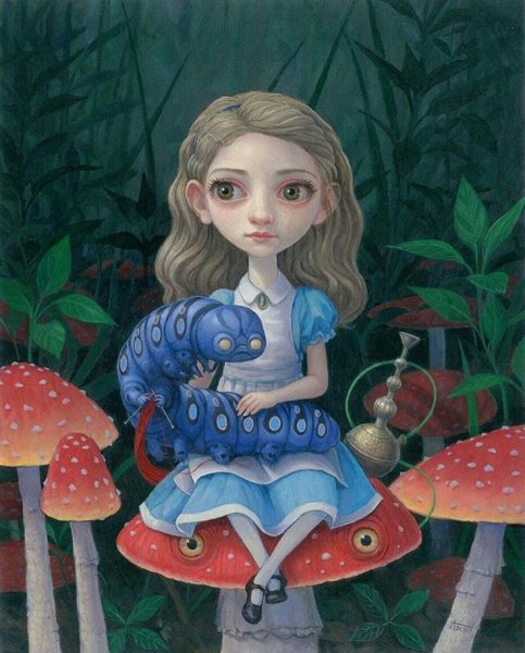 Девочка в мире чудес рисунки