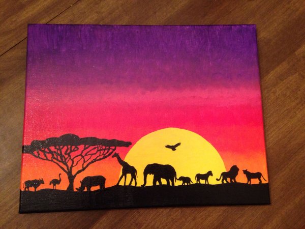 Силуэтная живопись для детей