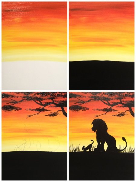 Пейзаж силуэт