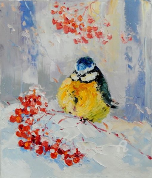 Синица живопись