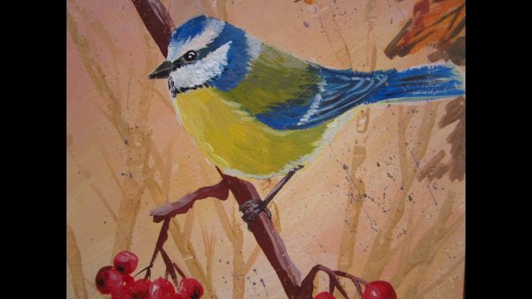 Нарисовать синичку