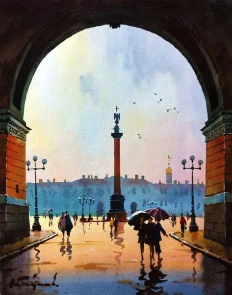 Художник Модест Гаврилов акварели