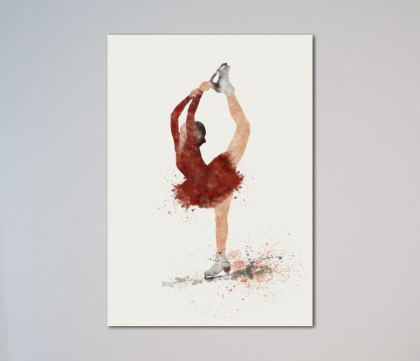 Фигурное катание акварель