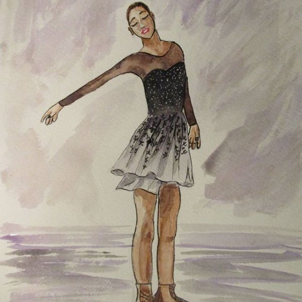 Фигуристка набросок