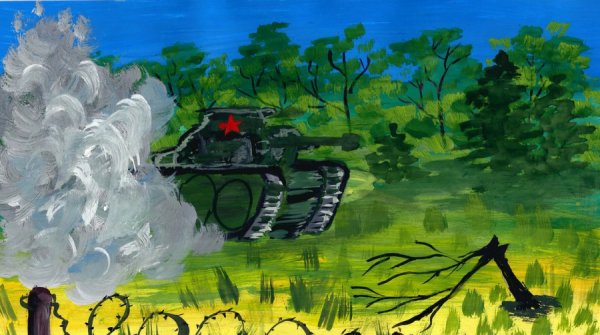 Военный пейзаж рисунки