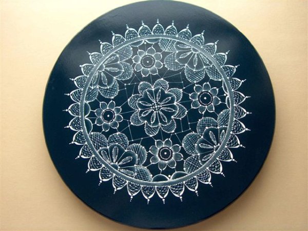 Точечная роспись кружева деревья