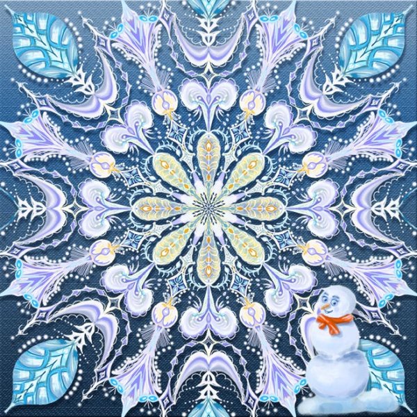 Зимние кружева снежинки