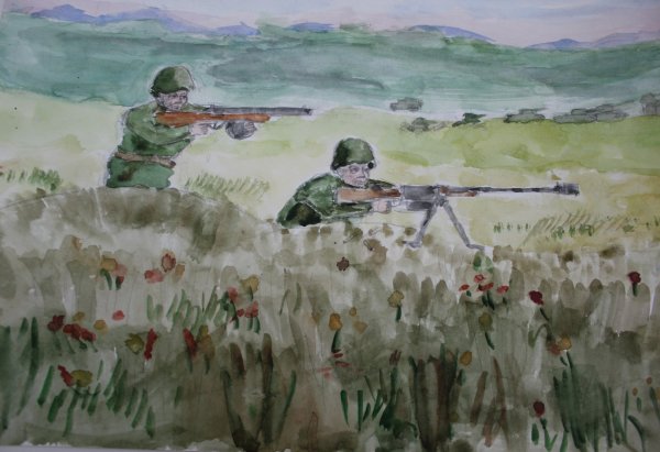Рисование на военную тему