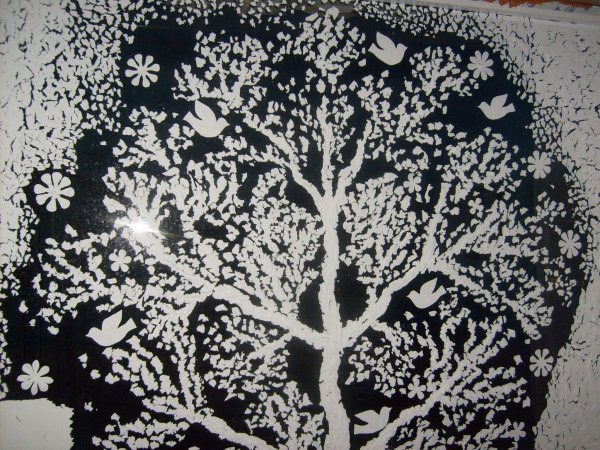 Зимнее дерево нетрадиционная техника рисования