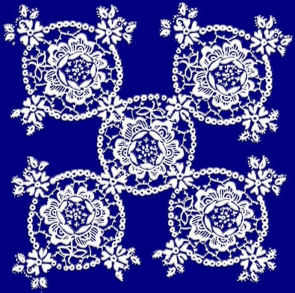 Синие кружева фон