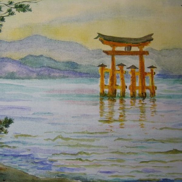 Рисунки древней Японии природа