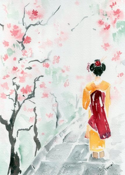 Живопись Усин гейша