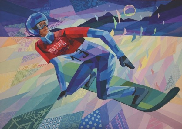 Декоративная живопись на тему спорт