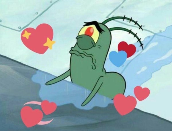 Планктон с сердцем из Спанч Боба