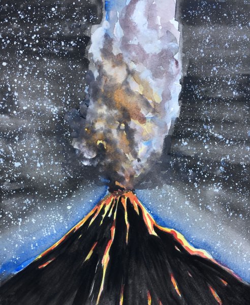 Нарисовать вулкан