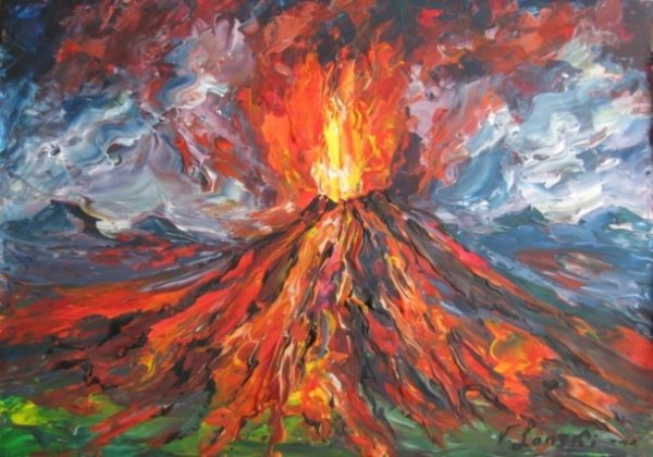 Вулкан акрилом