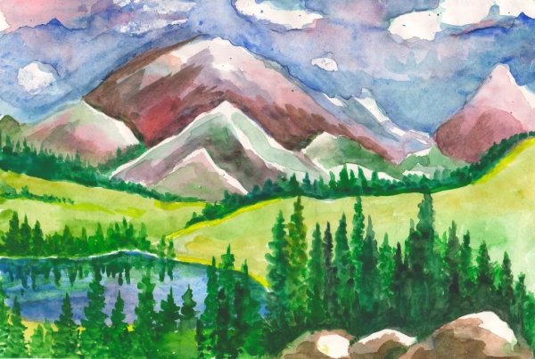 Рисунок гор