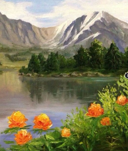 Картина маслом горы