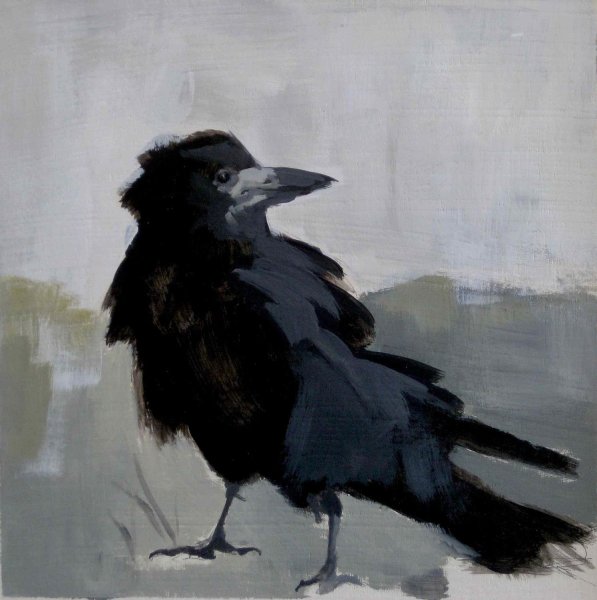 Ворон красками